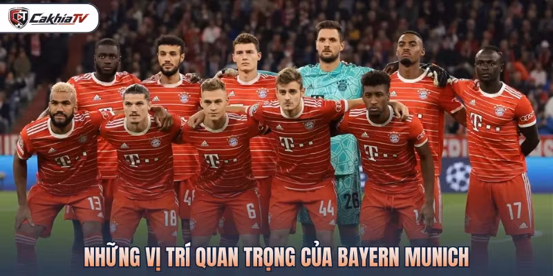 Những vị trí quan trọng của Bayern Munich